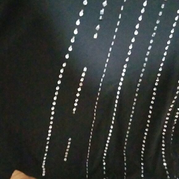 Betsy and Adam jeweled halter formal gown Black with sequined and jewels - Picture 13 of 16